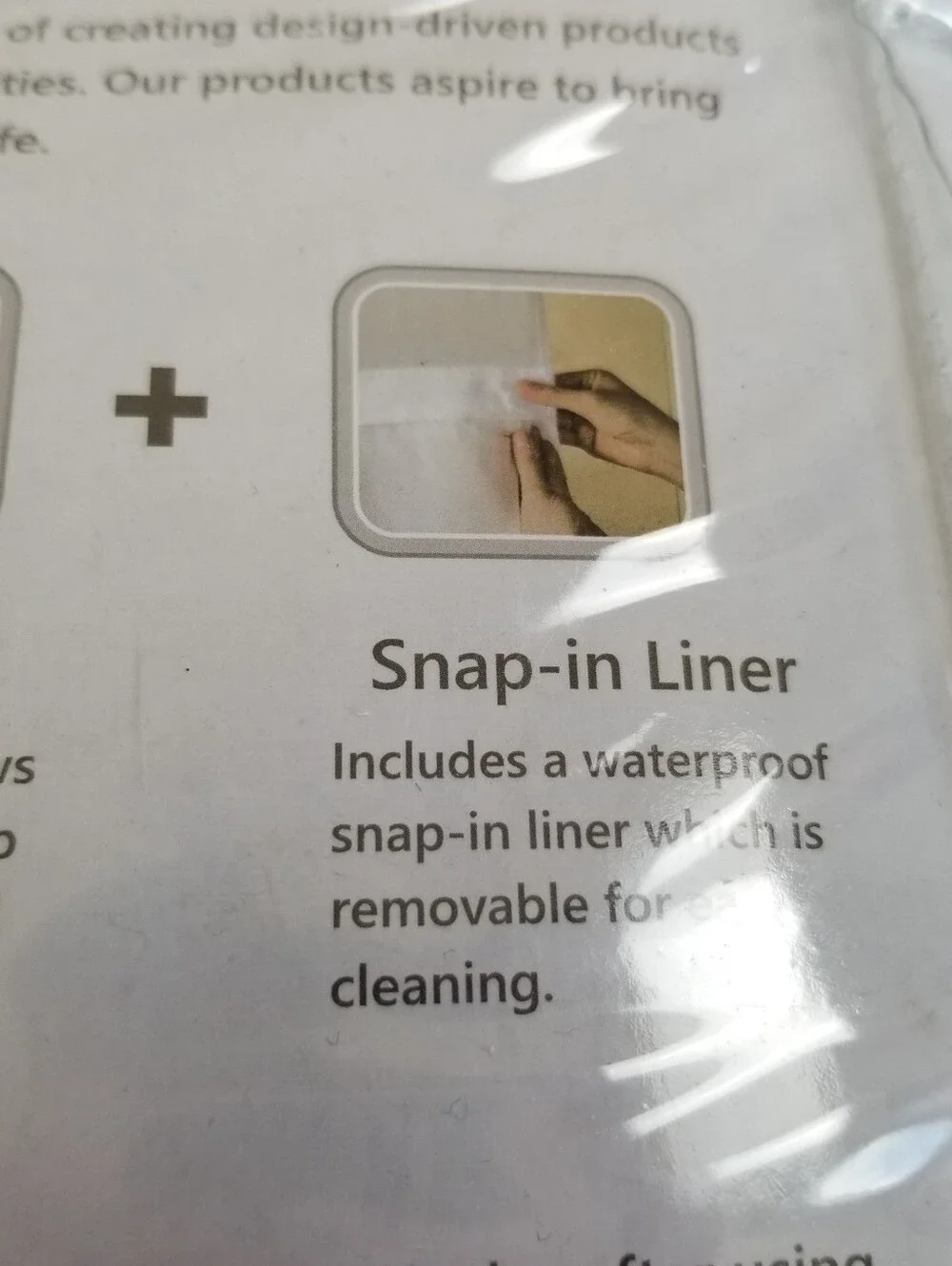 Lagute Snap Hook Shower Curtain 71x74 NWT